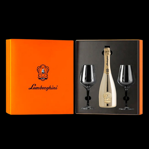 Lamborghini Spumante Pinot Chardonnay GOLD & Crystal Gift Box