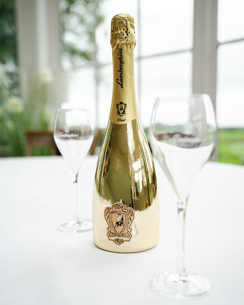 Lamborghini Spumante Pinot Chardonnay GOLD & Crystal Gift Box